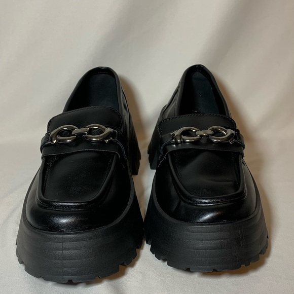 ASOS Design chunky heel shoes sz 7 black - Picture 3 of 13